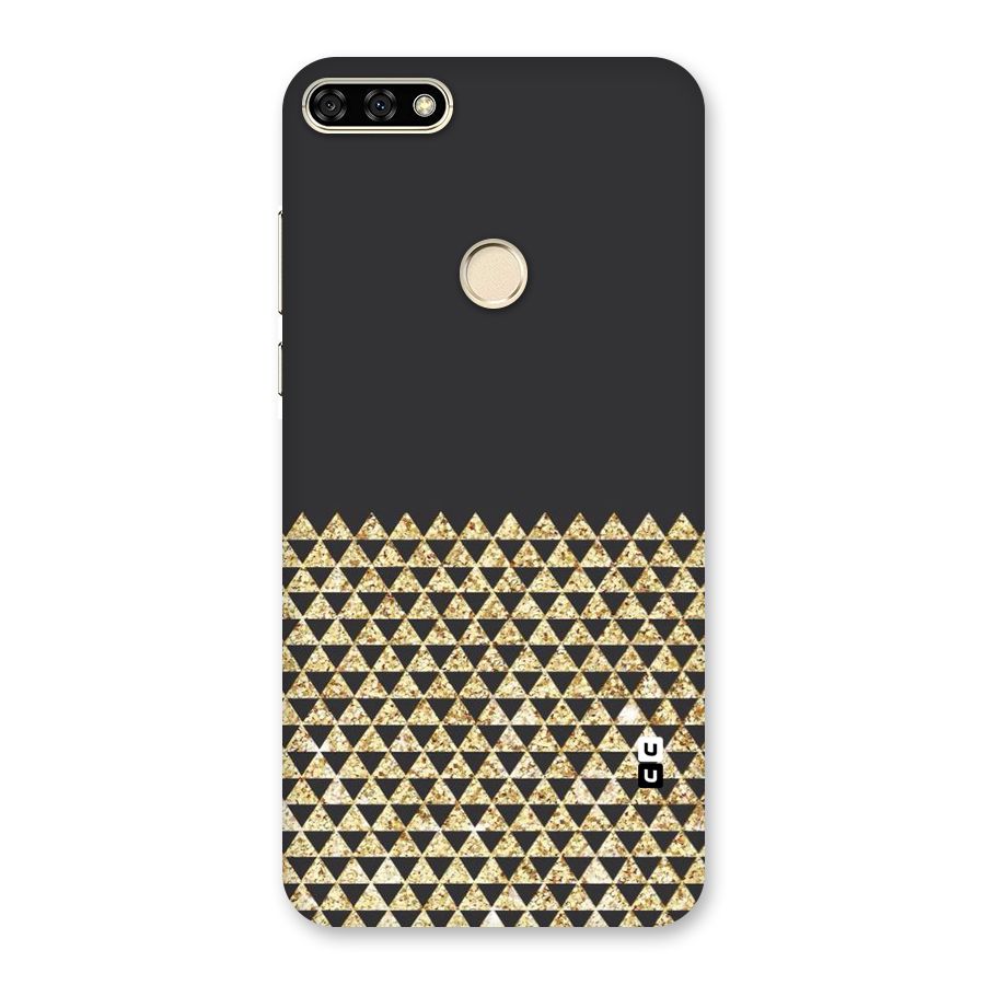 Dark Grey Golden Triangles Back Case for Honor 7A