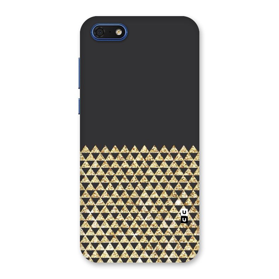 Dark Grey Golden Triangles Back Case for Honor 7s
