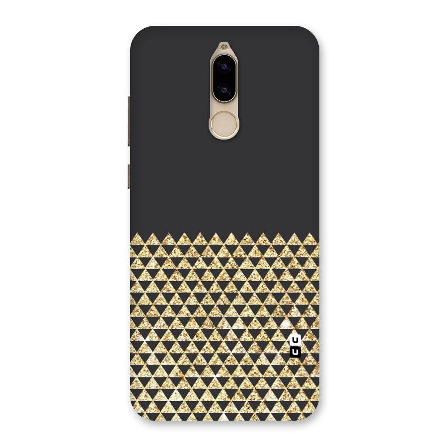 Dark Grey Golden Triangles Back Case for Honor 9i
