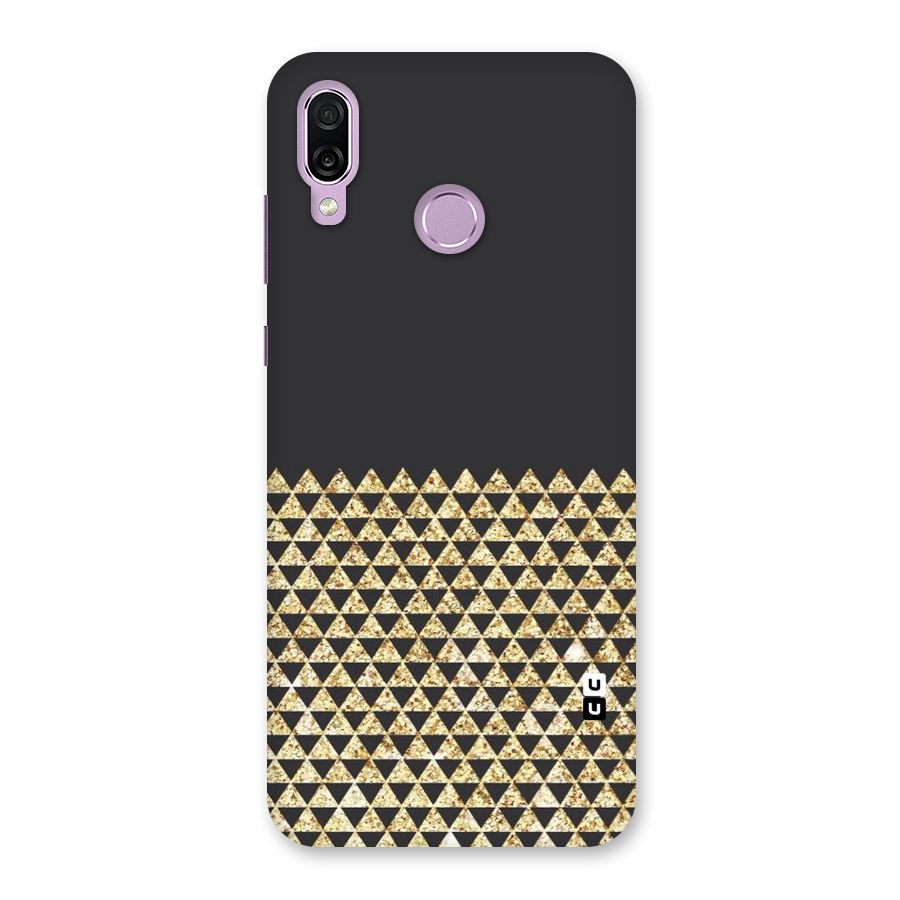 Dark Grey Golden Triangles Back Case for Honor Play