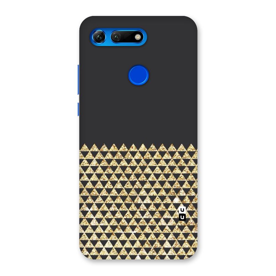 Dark Grey Golden Triangles Back Case for Honor View 20