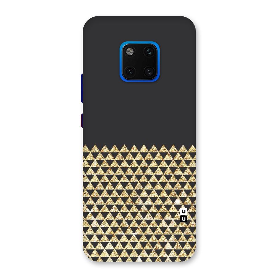 Dark Grey Golden Triangles Back Case for Huawei Mate 20 Pro