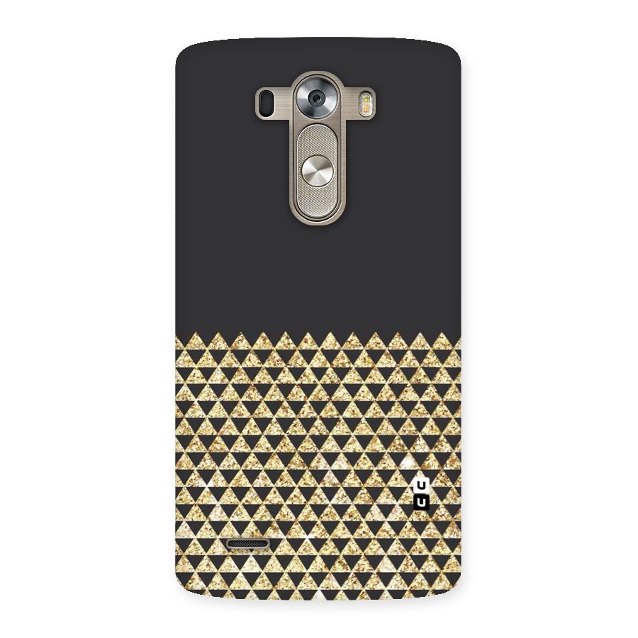Dark Grey Golden Triangles Back Case for LG G3