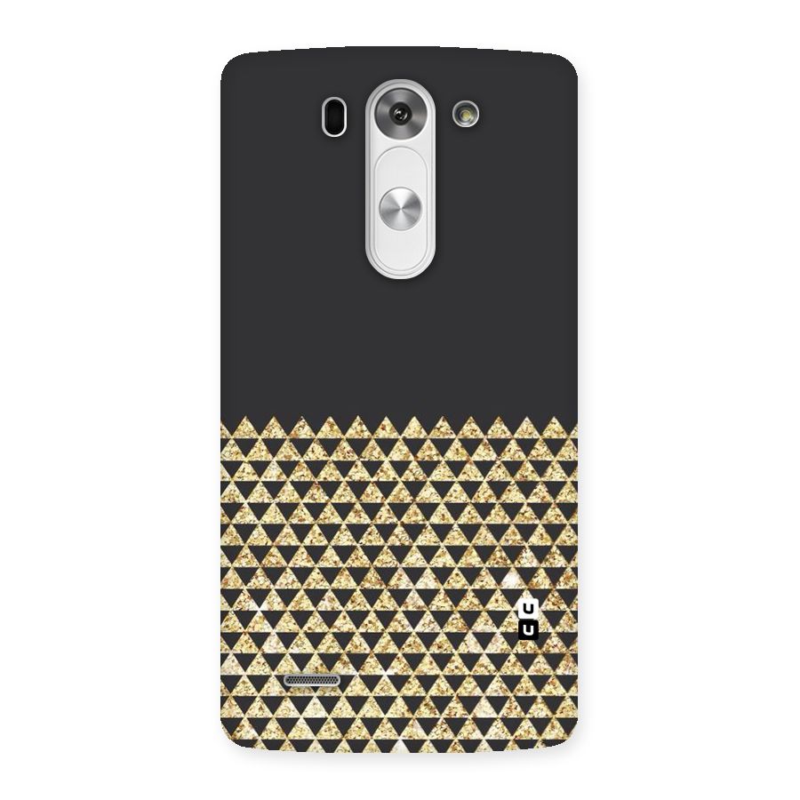 Dark Grey Golden Triangles Back Case for LG G3 Beat