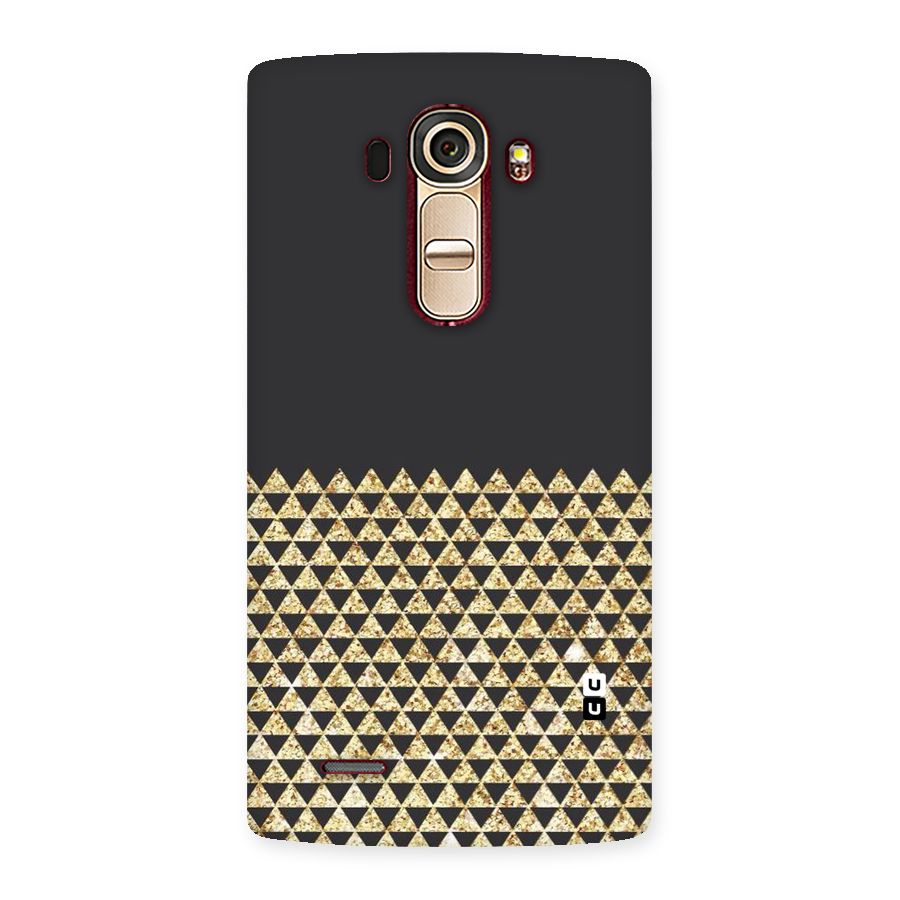 Dark Grey Golden Triangles Back Case for LG G4