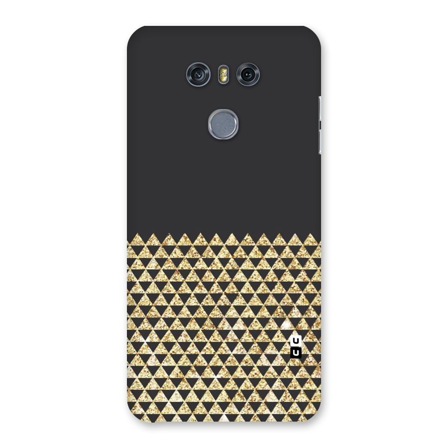 Dark Grey Golden Triangles Back Case for LG G6