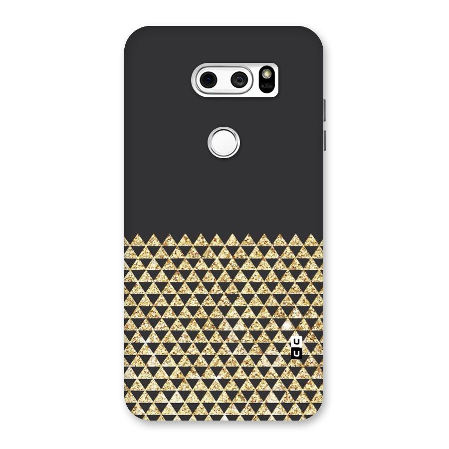 Dark Grey Golden Triangles Back Case for LG V30