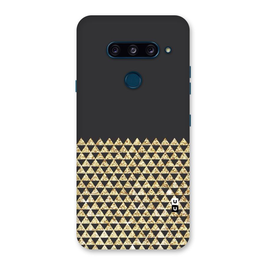 Dark Grey Golden Triangles Back Case for LG  V40 ThinQ