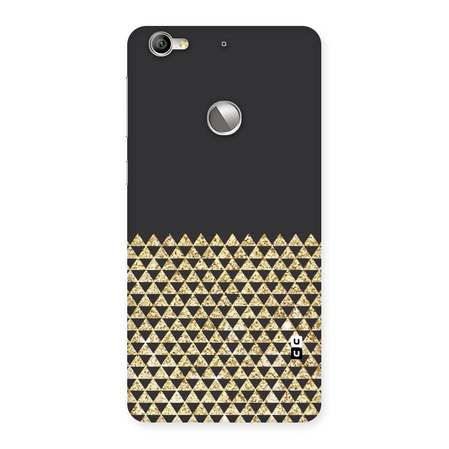 Dark Grey Golden Triangles Back Case for LeTV Le 1s