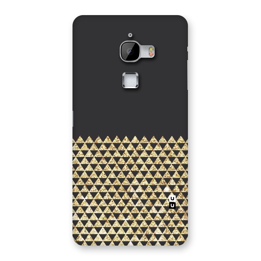 Dark Grey Golden Triangles Back Case for LeTv Le Max