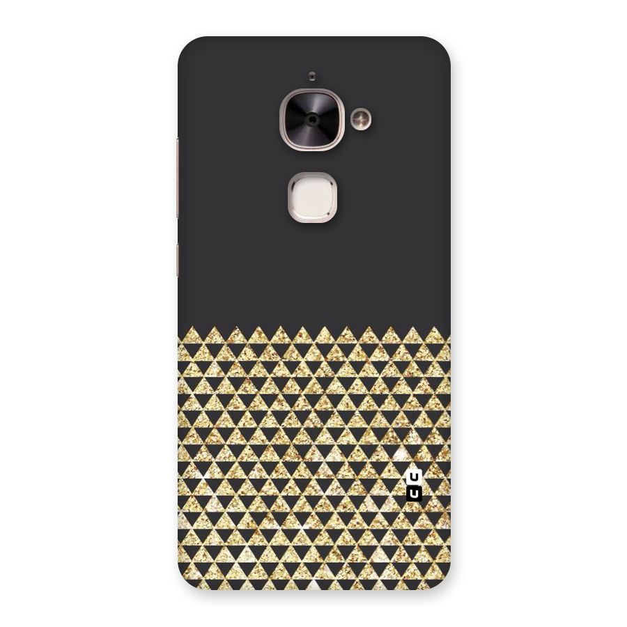 Dark Grey Golden Triangles Back Case for Le 2