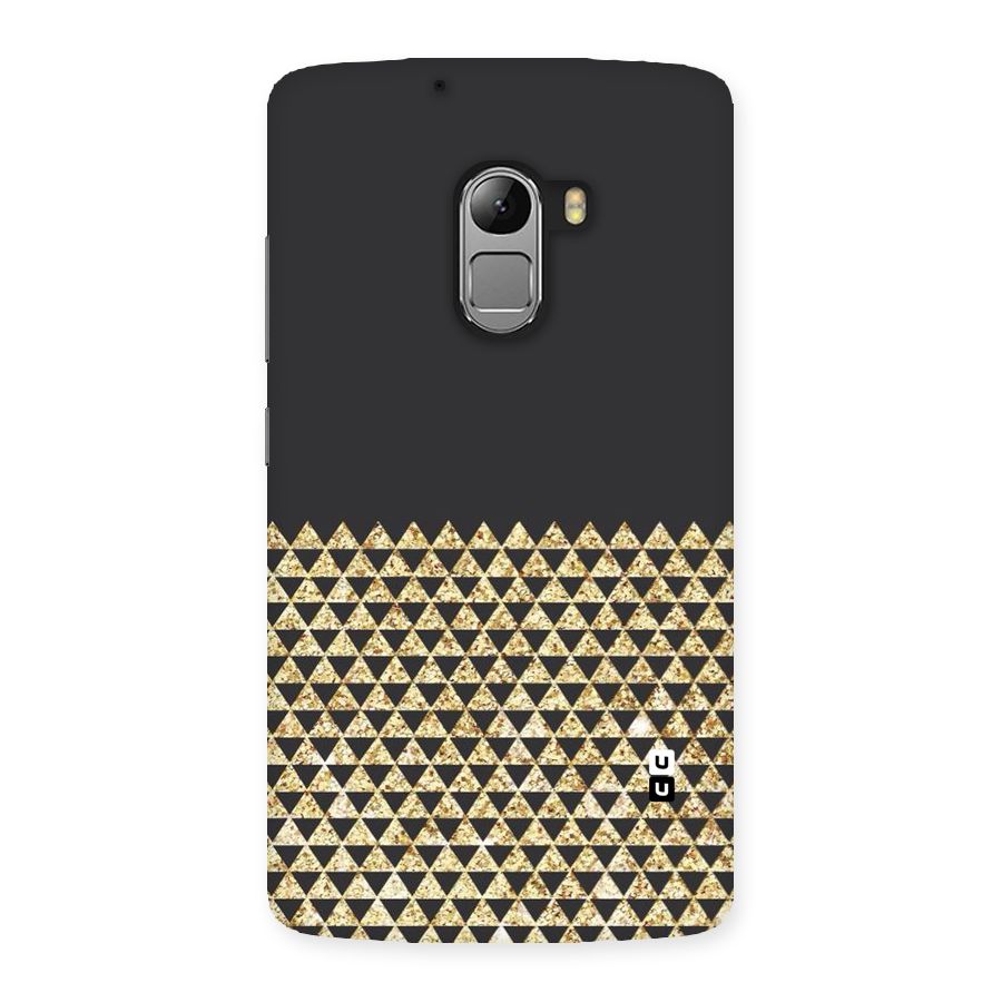 Dark Grey Golden Triangles Back Case for Lenovo K4 Note