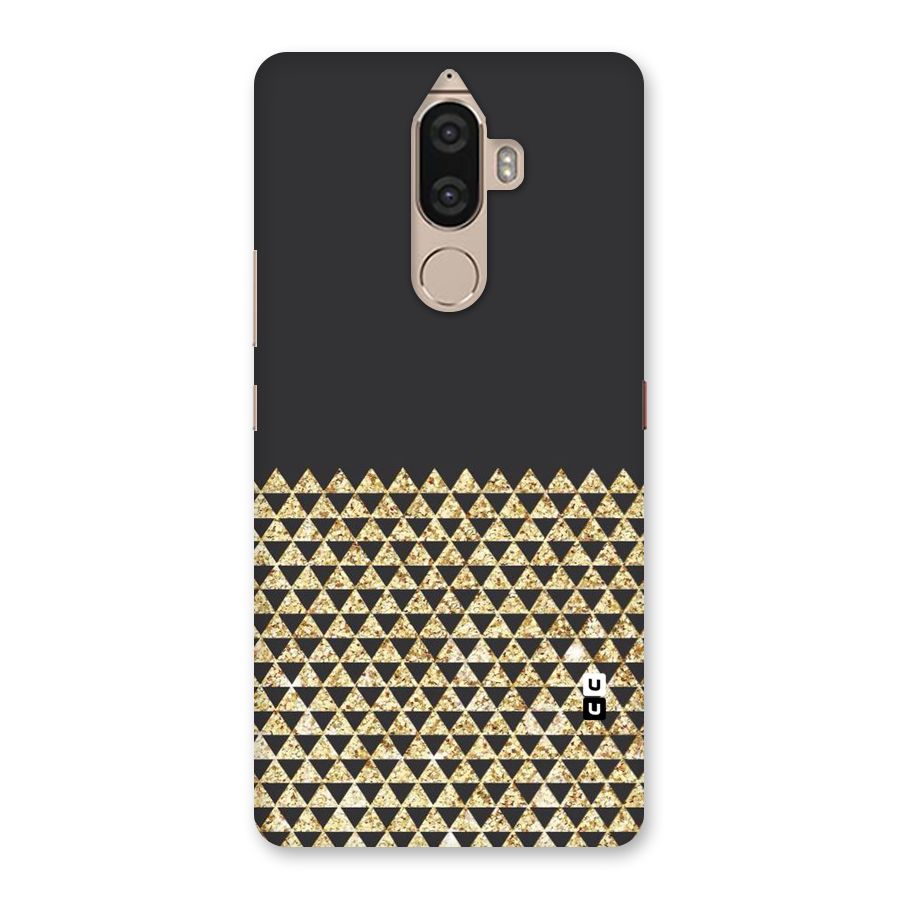 Dark Grey Golden Triangles Back Case for Lenovo K8 Note