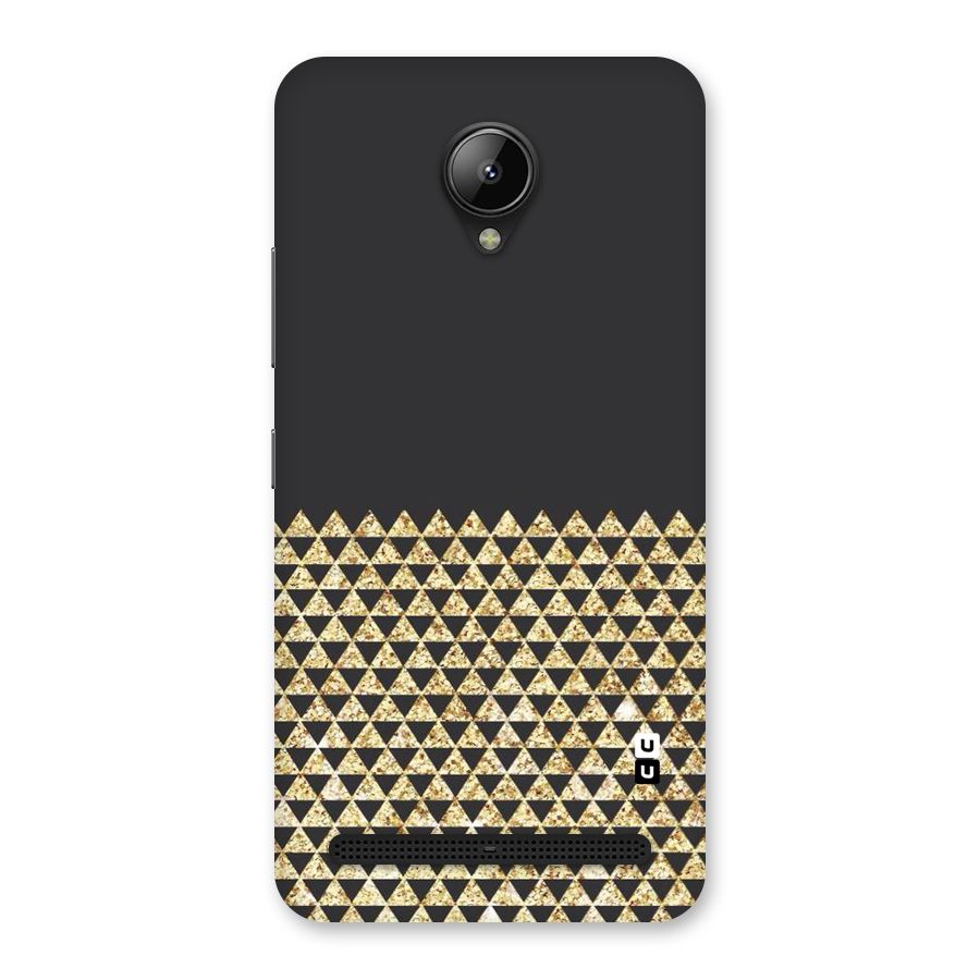 Dark Grey Golden Triangles Back Case for Lenovo C2