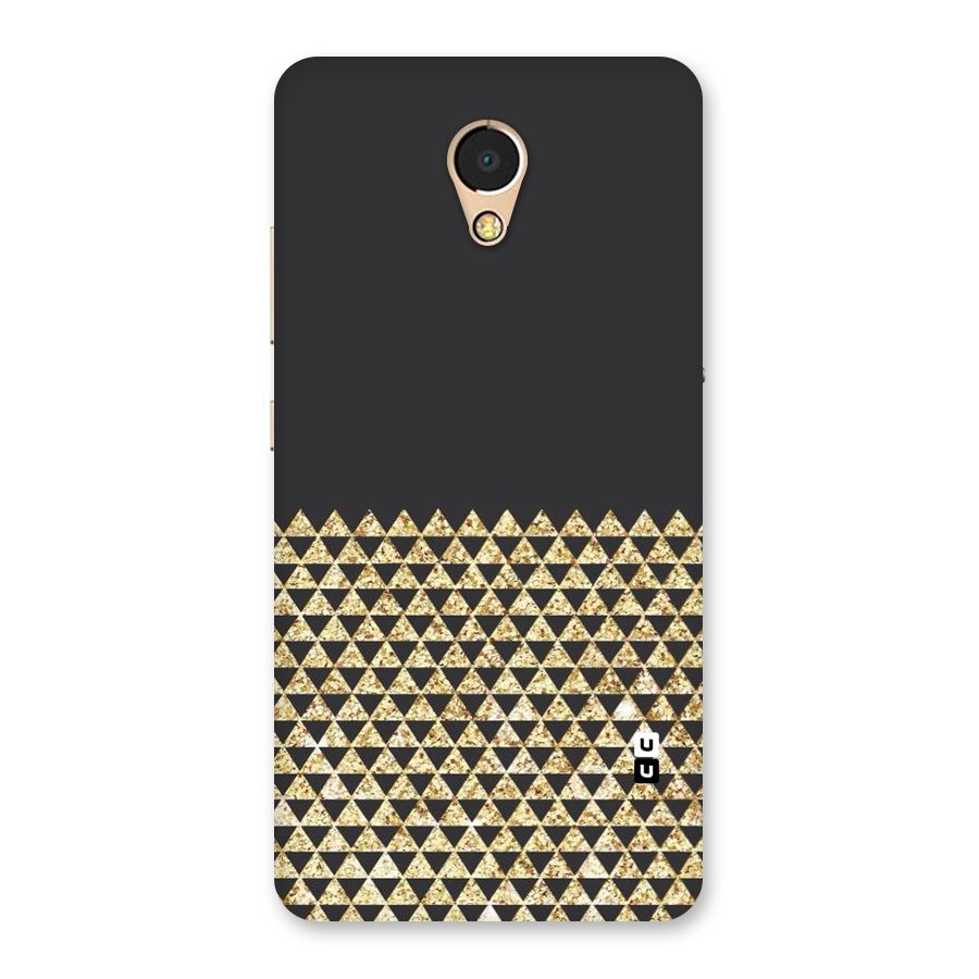 Dark Grey Golden Triangles Back Case for Lenovo P2