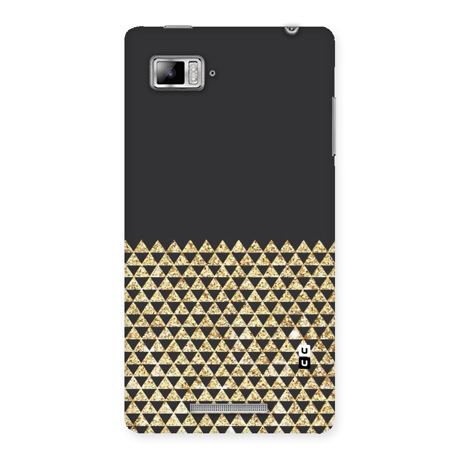 Dark Grey Golden Triangles Back Case for Lenovo Vibe Z K910