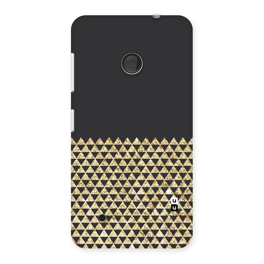 Dark Grey Golden Triangles Back Case for Lumia 530