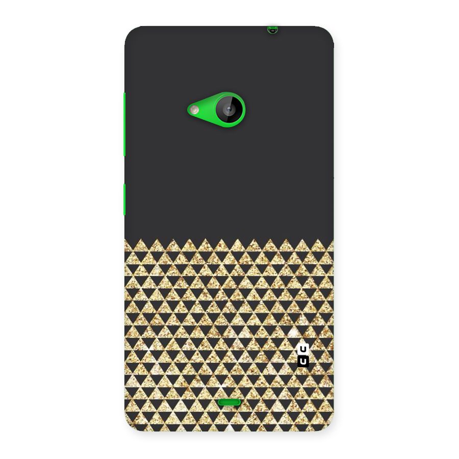 Dark Grey Golden Triangles Back Case for Lumia 535