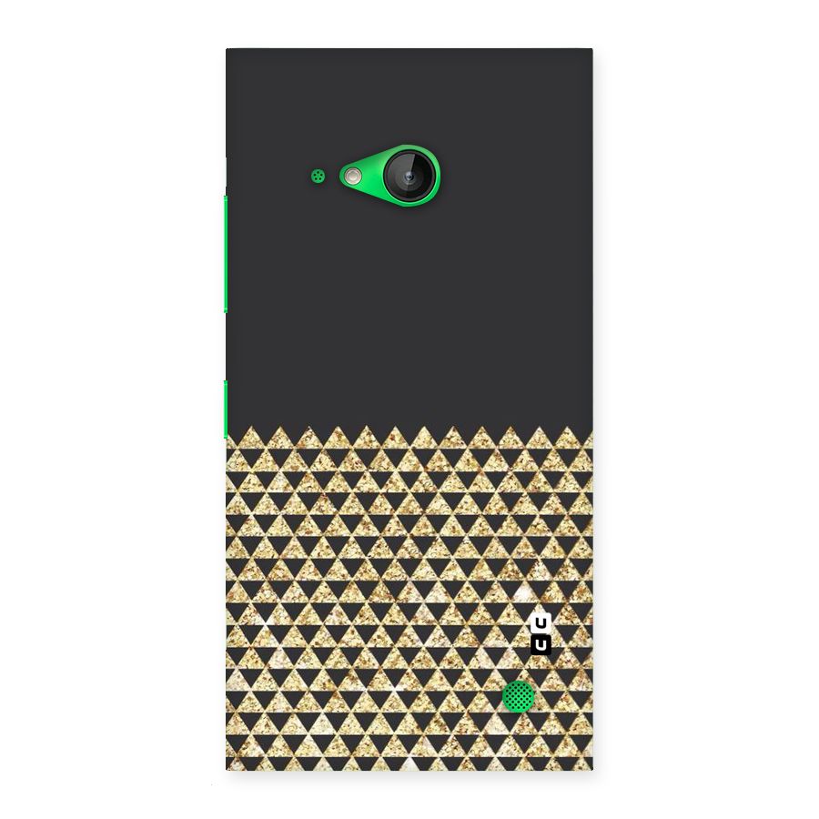 Dark Grey Golden Triangles Back Case for Lumia 730