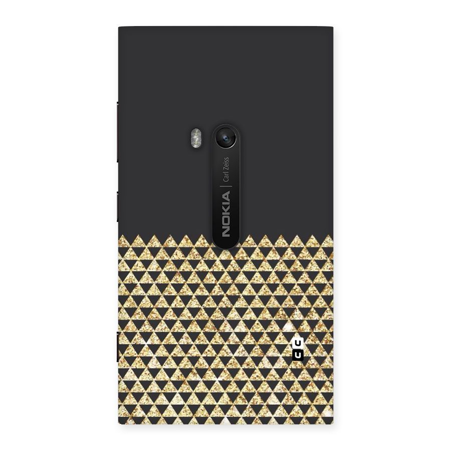 Dark Grey Golden Triangles Back Case for Lumia 920