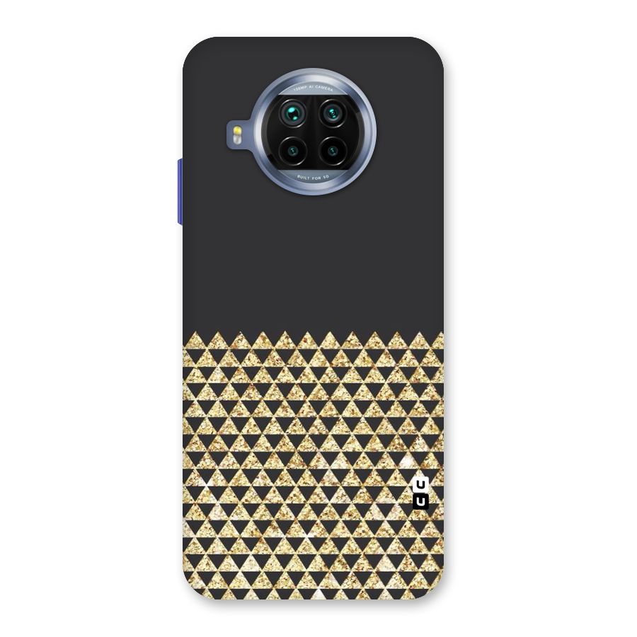 Dark Grey Golden Triangles Back Case for Mi 10i