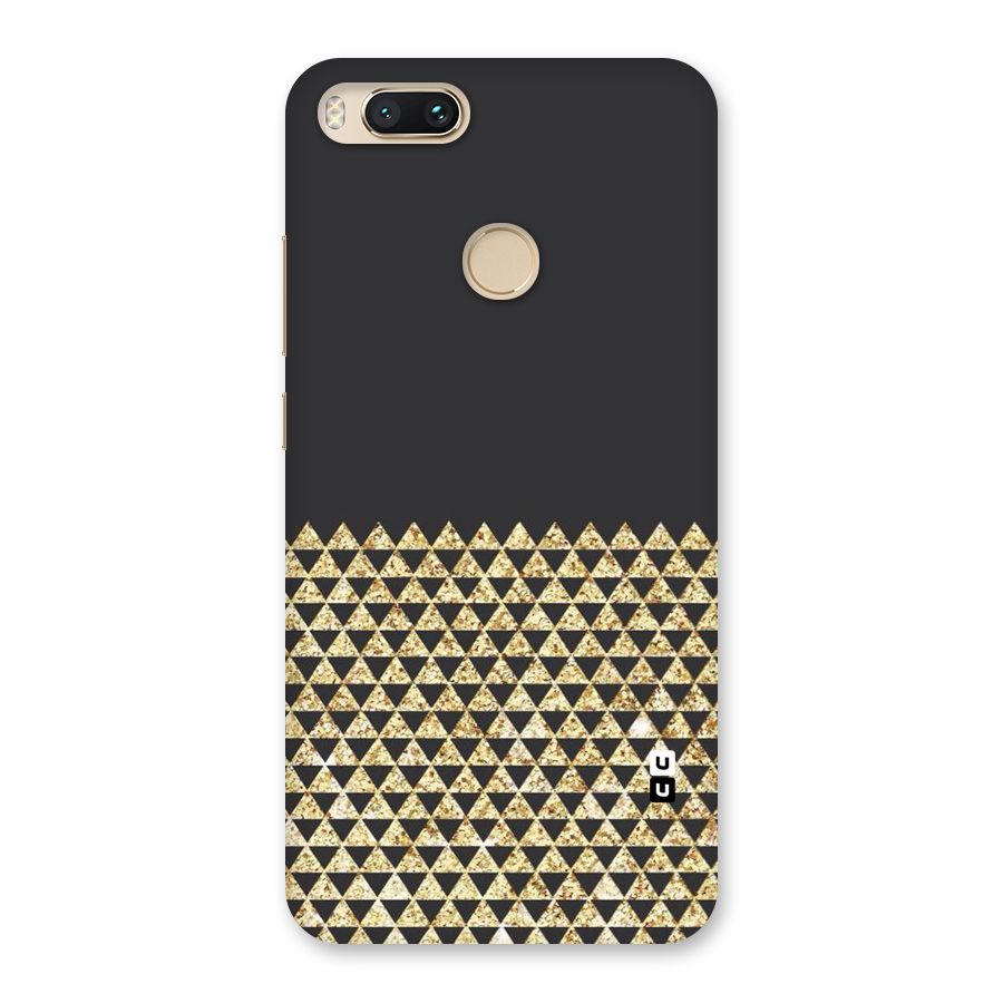 Dark Grey Golden Triangles Back Case for Mi A1