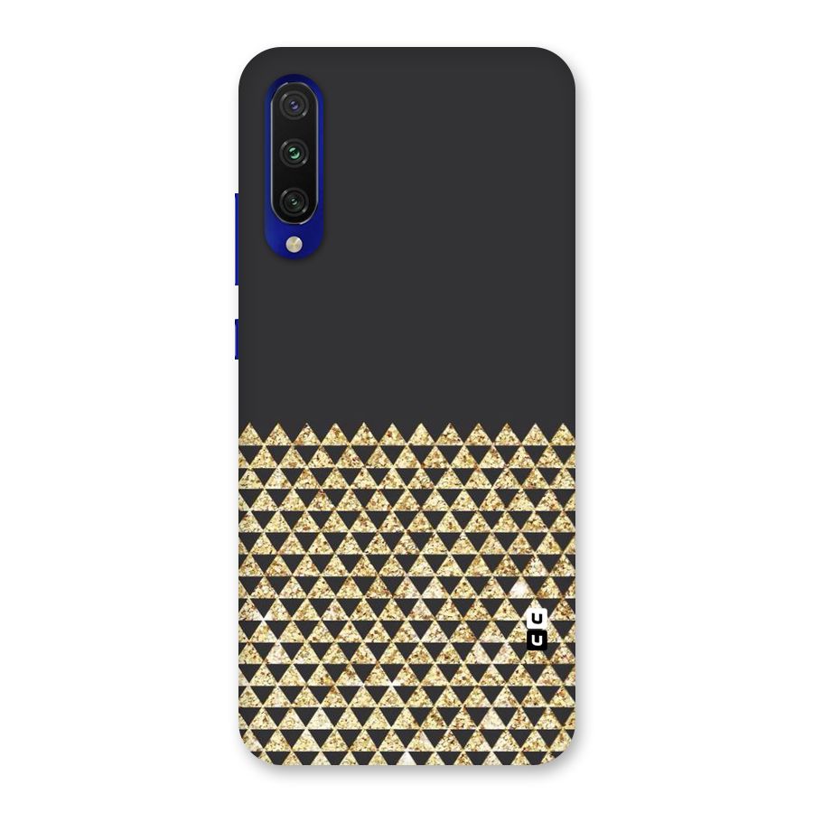 Dark Grey Golden Triangles Back Case for Mi A3