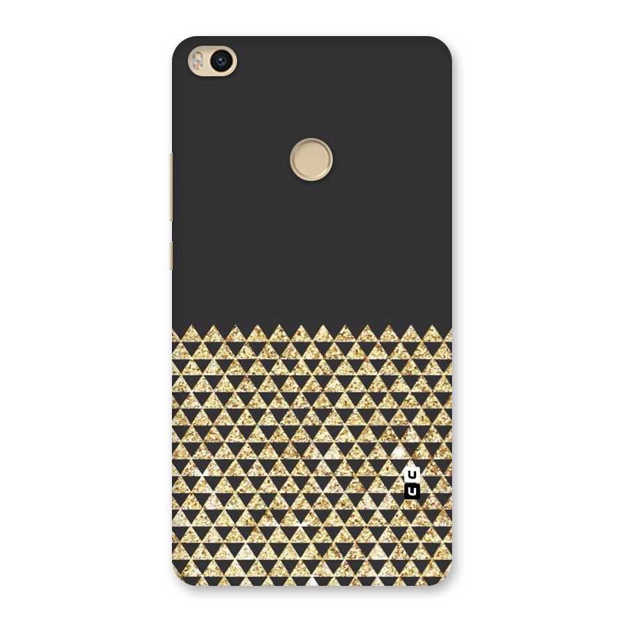 Dark Grey Golden Triangles Back Case for Mi Max 2