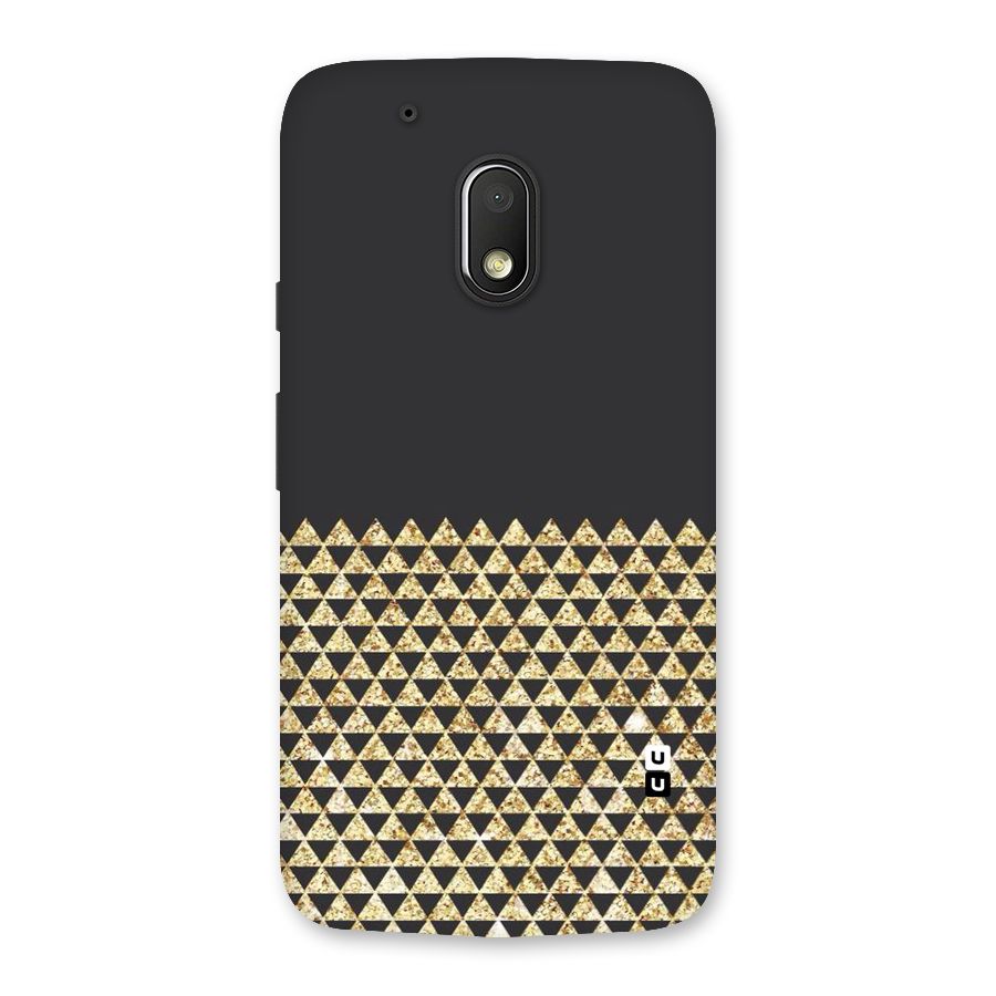 Dark Grey Golden Triangles Back Case for Moto G4 Play
