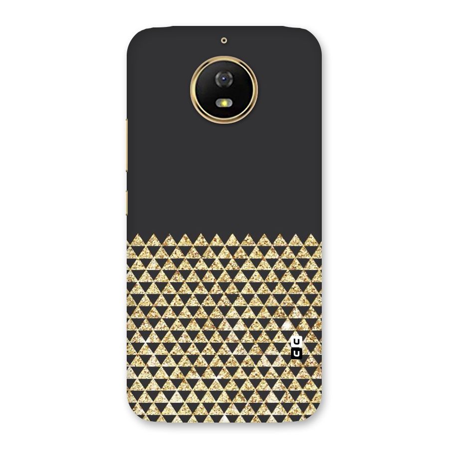 Dark Grey Golden Triangles Back Case for Moto G5s
