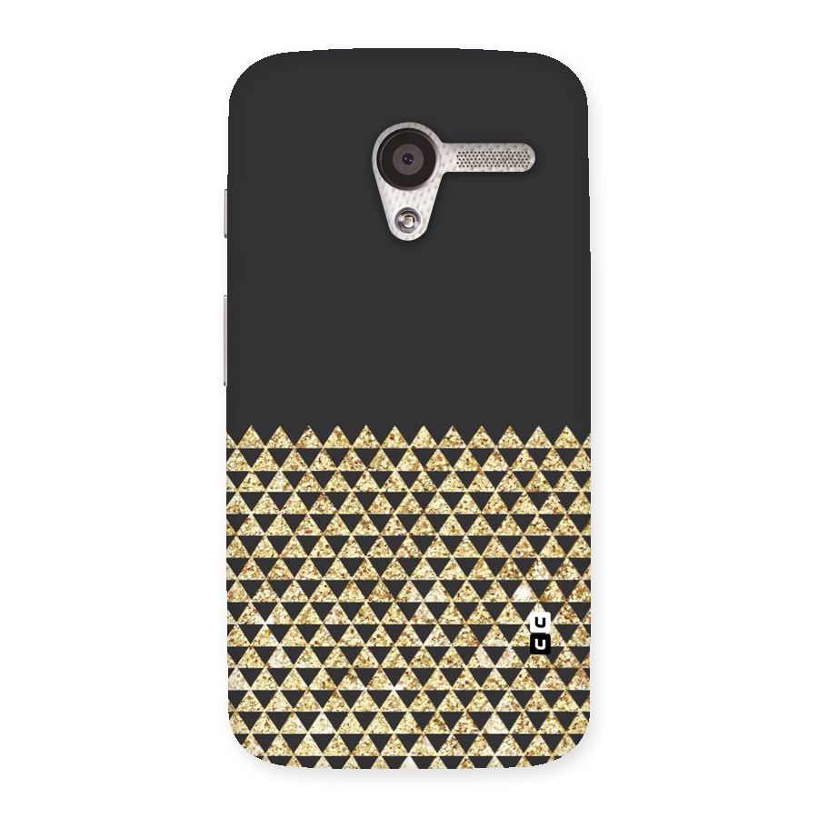 Dark Grey Golden Triangles Back Case for Moto X
