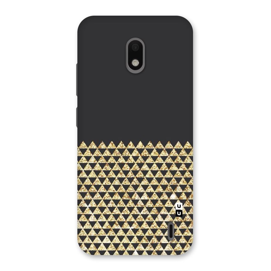 Dark Grey Golden Triangles Back Case for Nokia 2.2