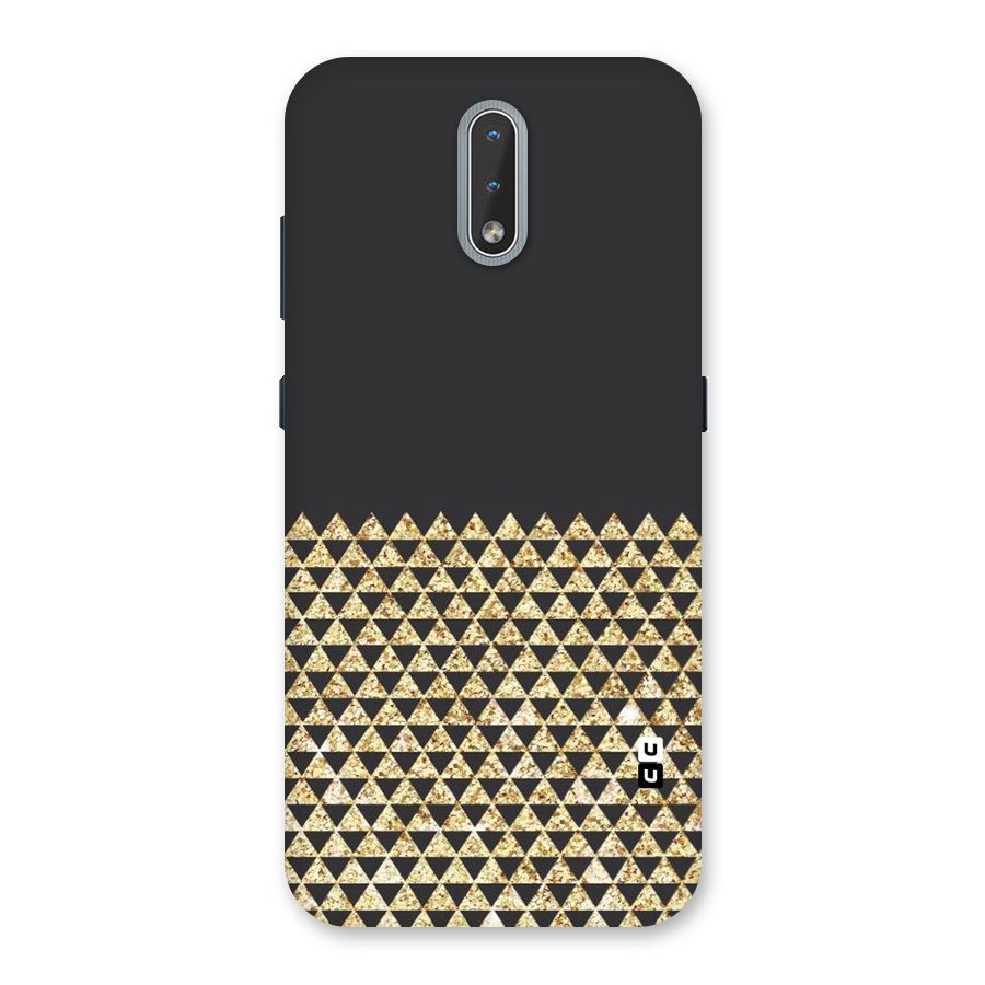 Dark Grey Golden Triangles Back Case for Nokia 2.3