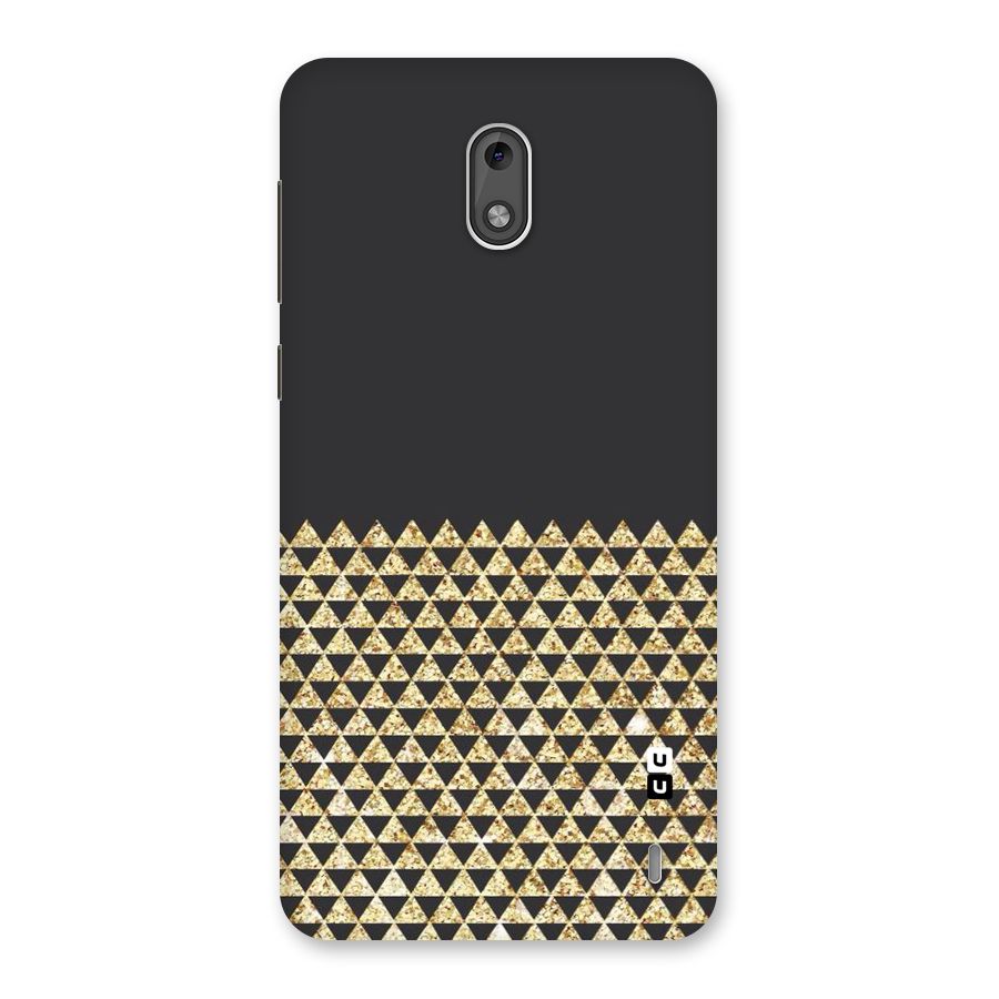 Dark Grey Golden Triangles Back Case for Nokia 2