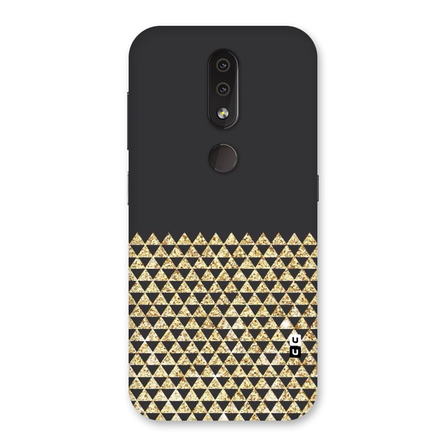 Dark Grey Golden Triangles Back Case for Nokia 4.2