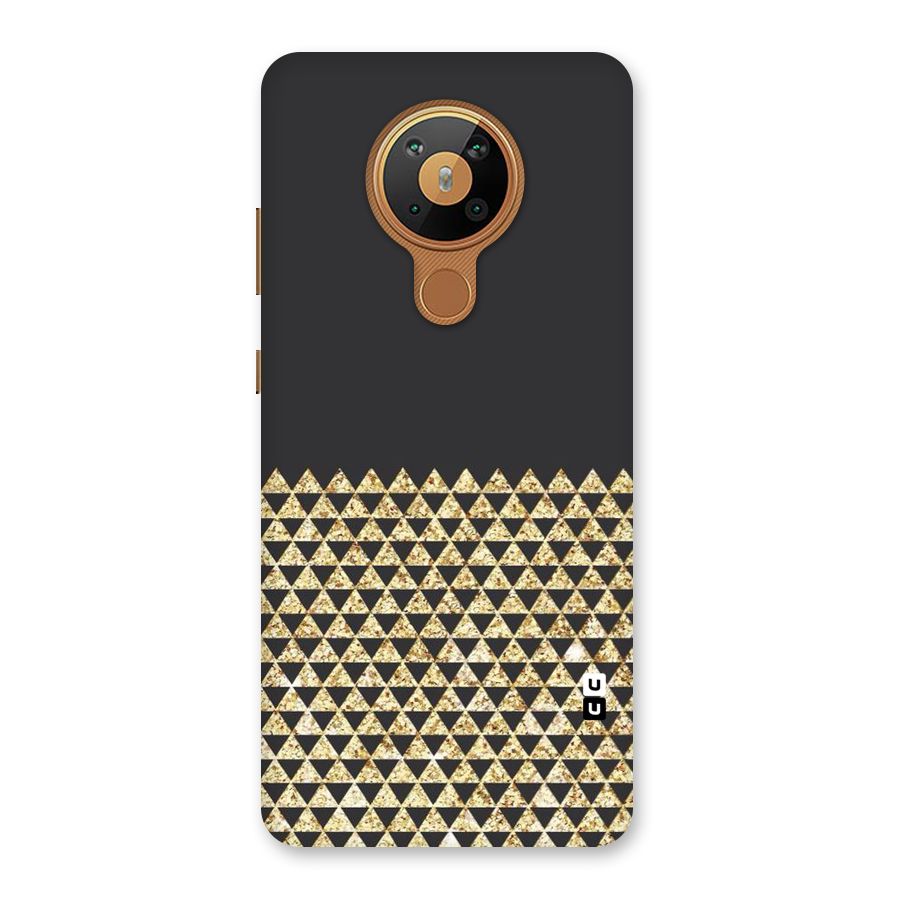 Dark Grey Golden Triangles Back Case for Nokia 5.3