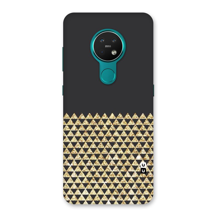 Dark Grey Golden Triangles Back Case for Nokia 7.2