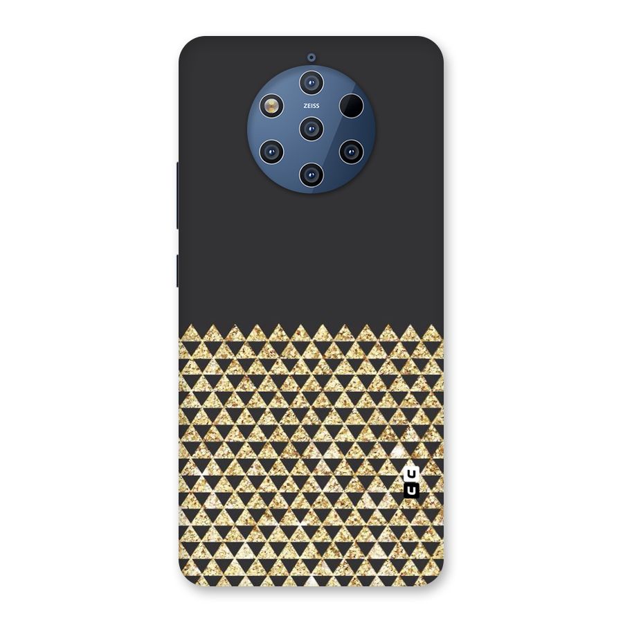 Dark Grey Golden Triangles Back Case for Nokia 9 PureView