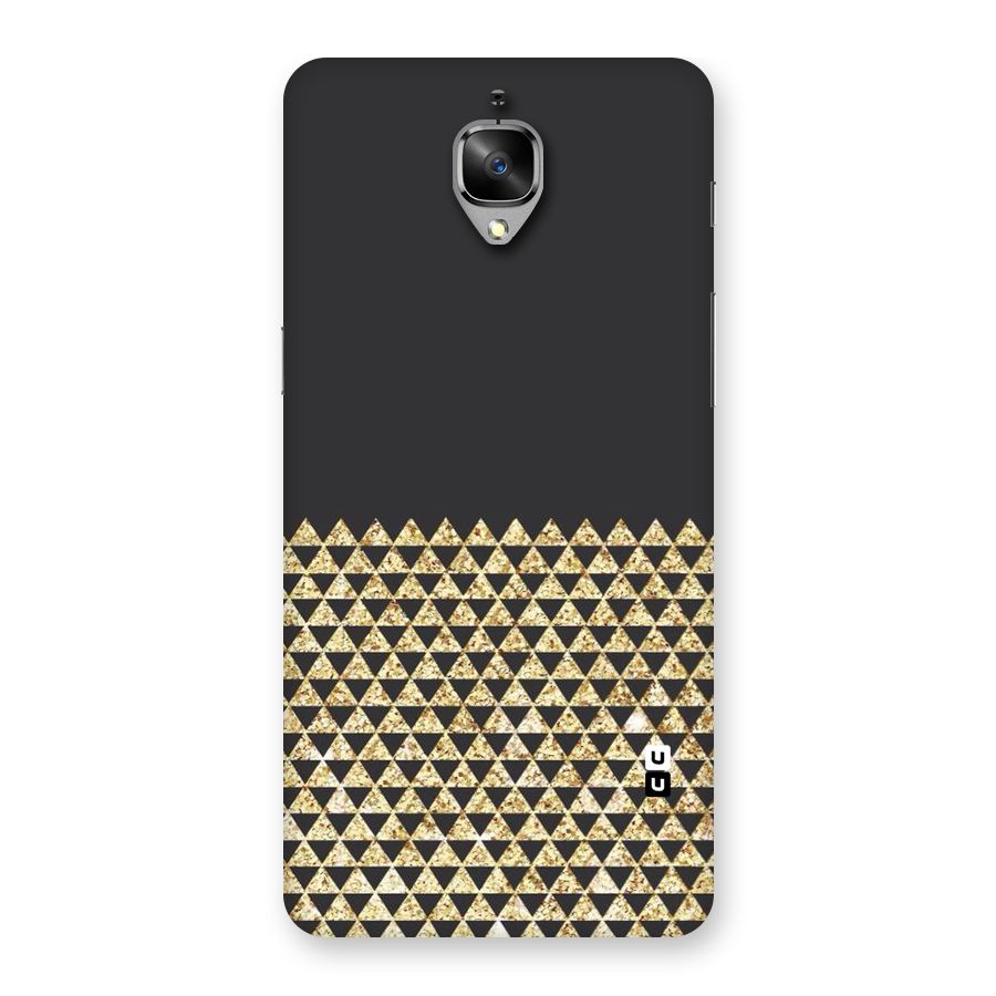 Dark Grey Golden Triangles Back Case for OnePlus 3T