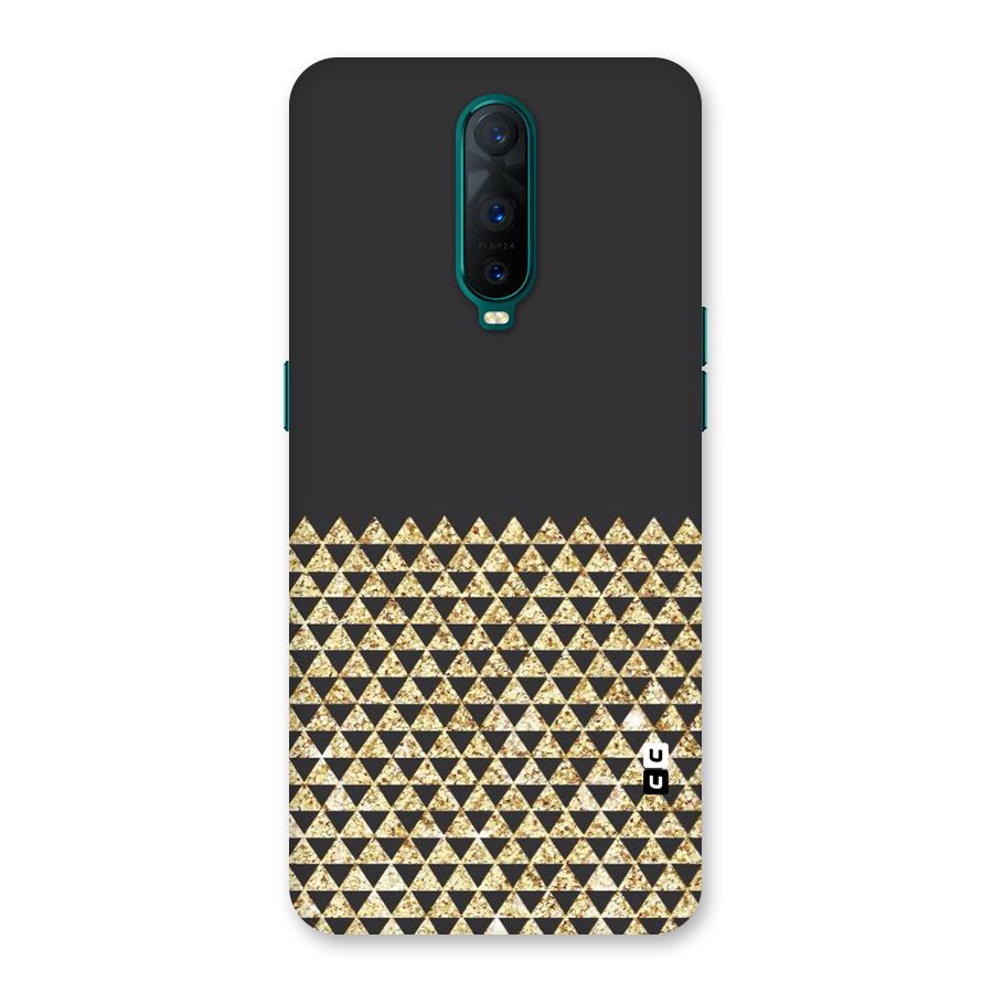 Dark Grey Golden Triangles Back Case for Oppo R17 Pro
