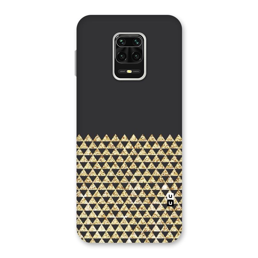 Dark Grey Golden Triangles Back Case for Poco M2 Pro
