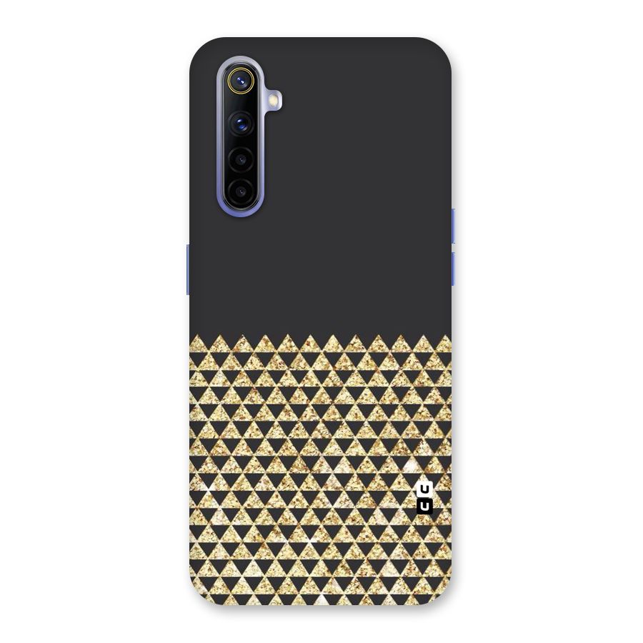 Dark Grey Golden Triangles Back Case for Realme 6i