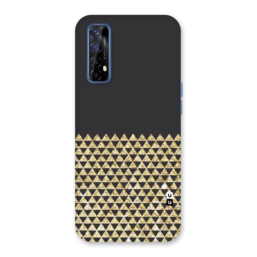 Dark Grey Golden Triangles Back Case for Realme Narzo 20 Pro