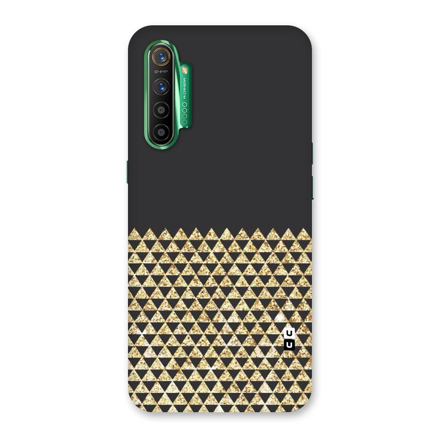 Dark Grey Golden Triangles Back Case for Realme X2