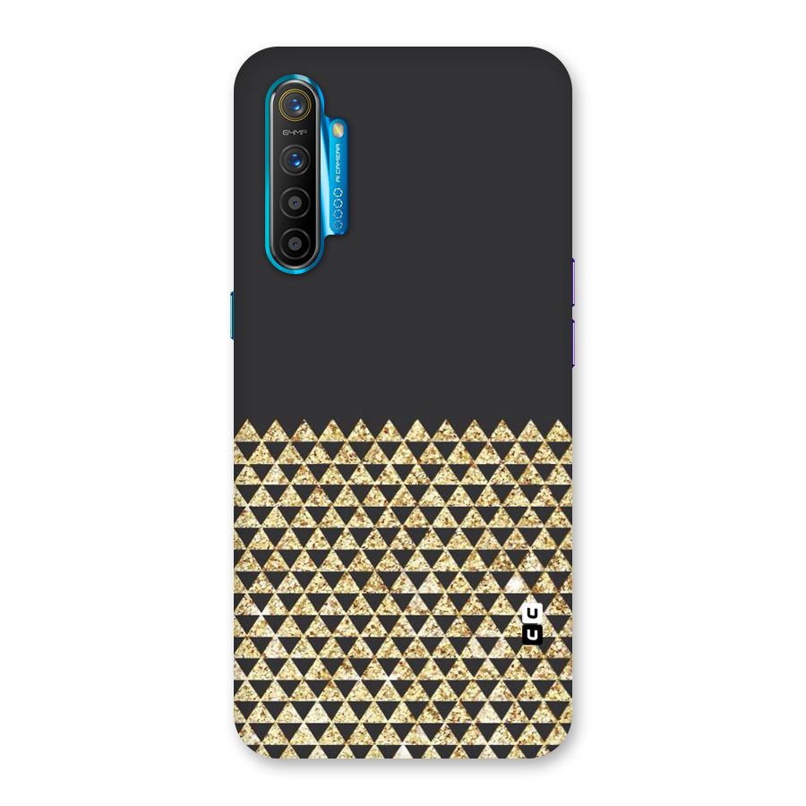 Dark Grey Golden Triangles Back Case for Realme XT