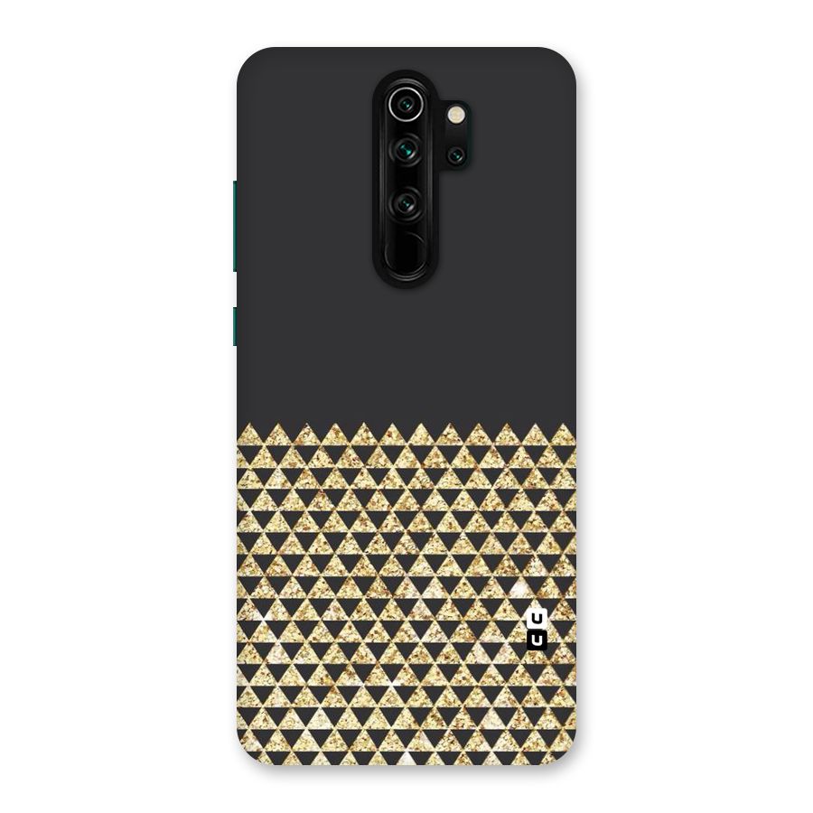 Dark Grey Golden Triangles Back Case for Redmi Note 8 Pro