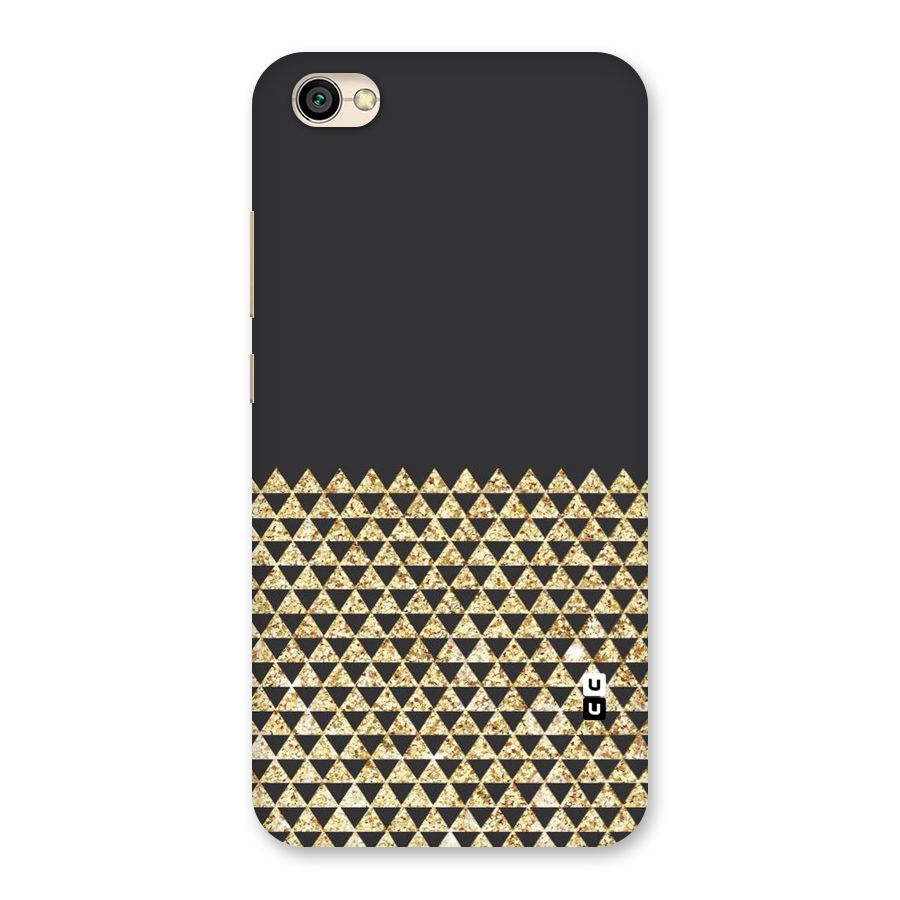 Dark Grey Golden Triangles Back Case for Redmi Y1 Lite