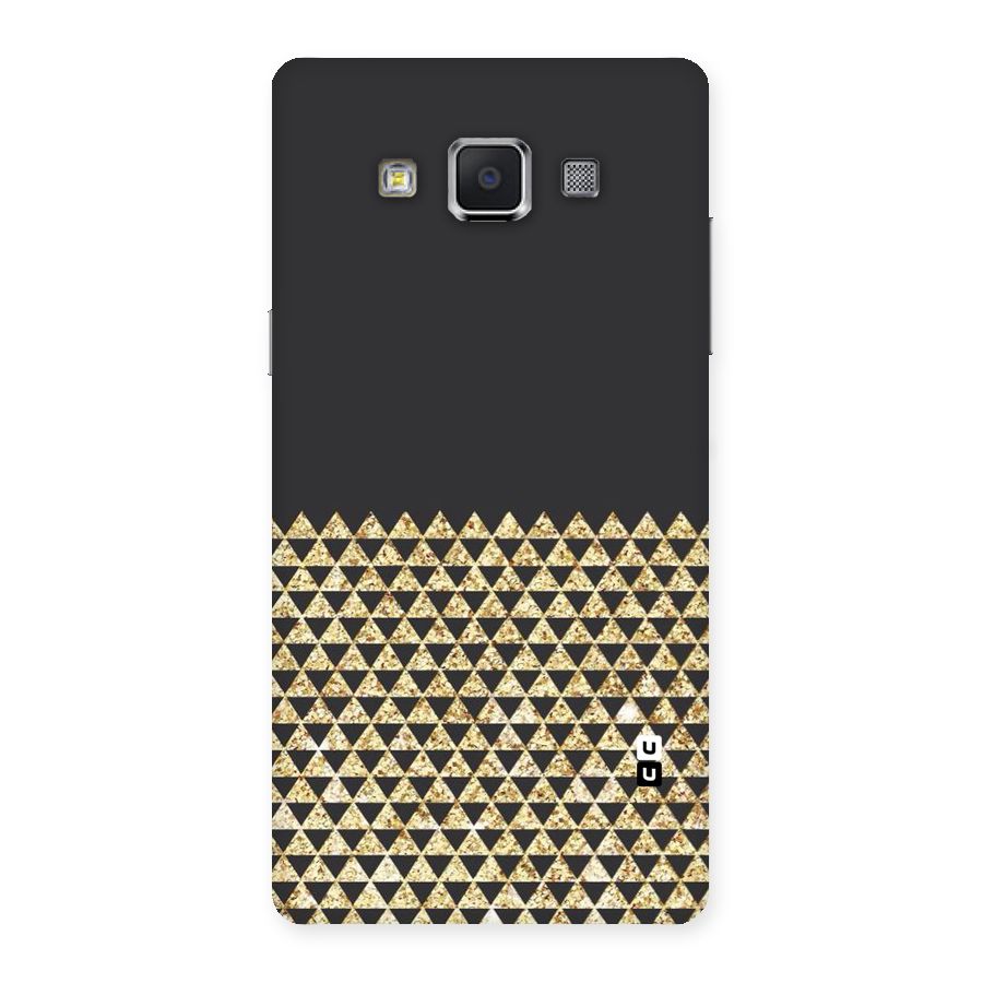 Dark Grey Golden Triangles Back Case for Samsung Galaxy A5