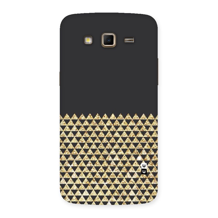 Dark Grey Golden Triangles Back Case for Samsung Galaxy Grand 2