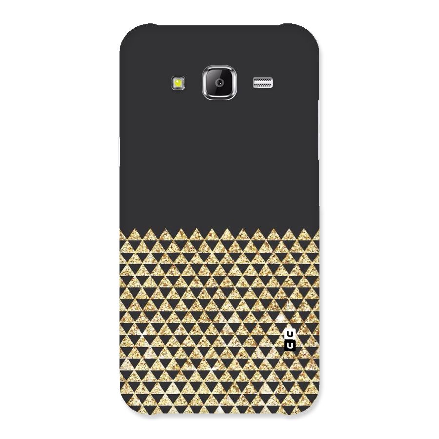 Dark Grey Golden Triangles Back Case for Samsung Galaxy J2 Prime